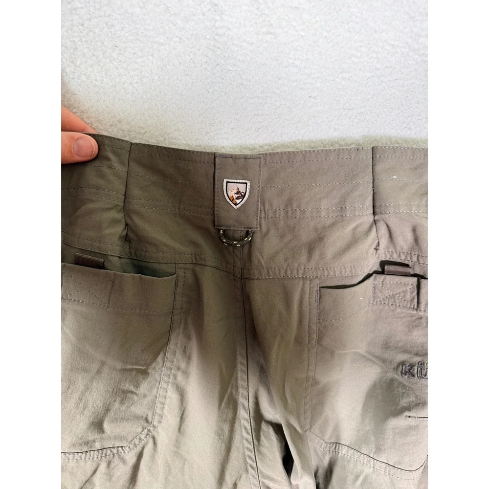 Kuhl Renegade Cargo Convertible Pants‎ Khaki Tan Stealth Zip Hiking Mens 35.5x30